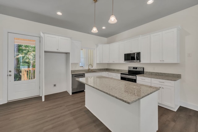 kitchen featuring white cabinetry, sink, and appliances with stainless steel finishes