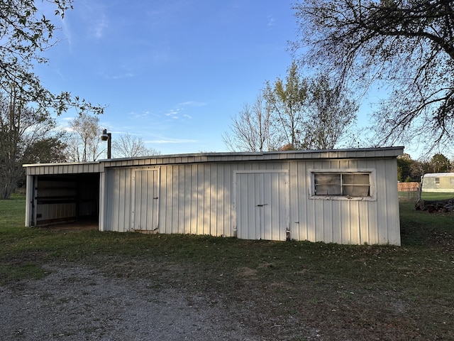 view of outdoor structure