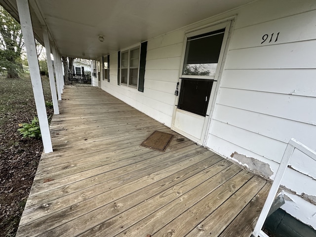 view of wooden deck