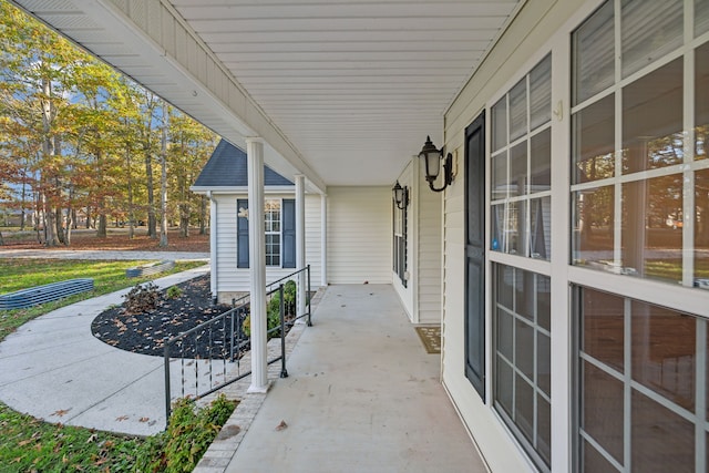 view of patio / terrace with a porch