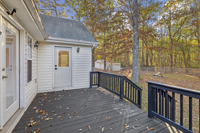 view of wooden deck