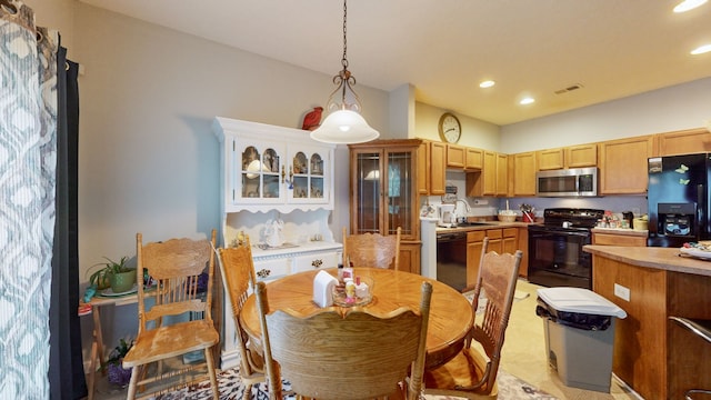 dining room with sink