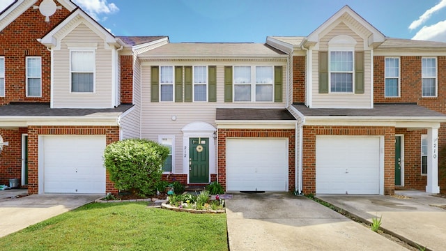 view of property featuring a garage