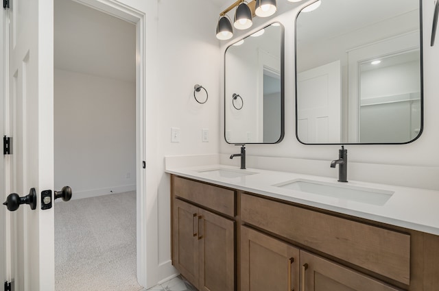 bathroom with vanity