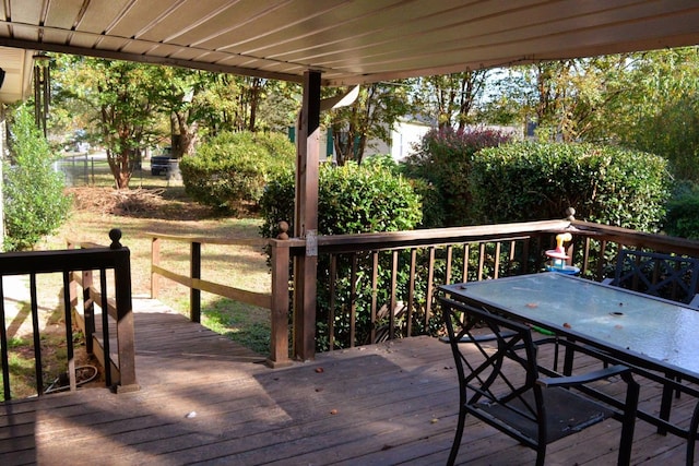 view of wooden deck