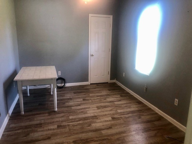 interior space featuring dark wood-type flooring