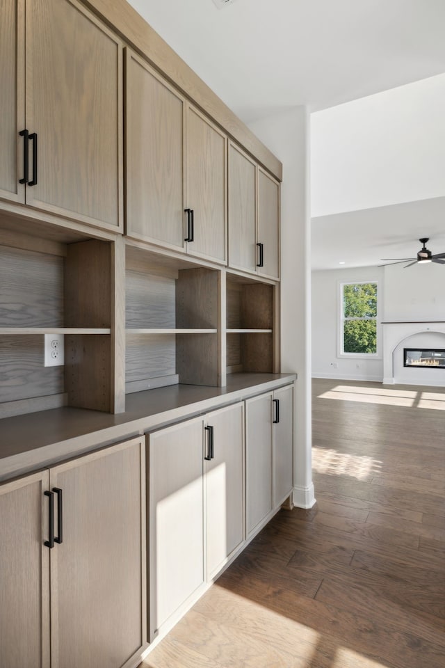 interior space featuring light wood-type flooring