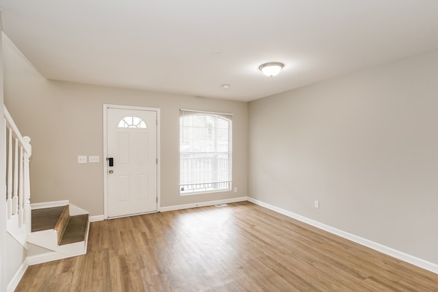 entryway featuring light wood-type flooring