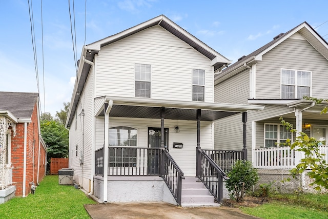 view of front of home with a porch