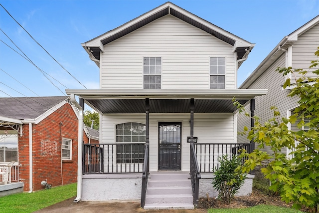 front facade featuring a porch