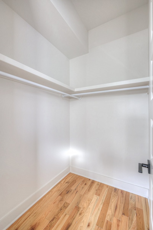 walk in closet featuring hardwood / wood-style floors