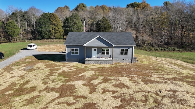 view of front of property featuring a porch