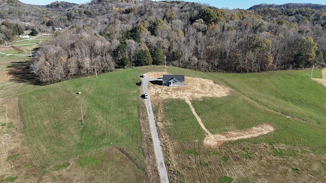 bird's eye view with a rural view