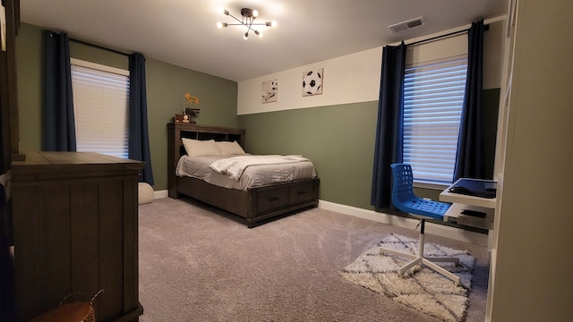 view of carpeted bedroom