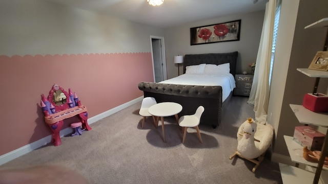 bedroom featuring carpet flooring