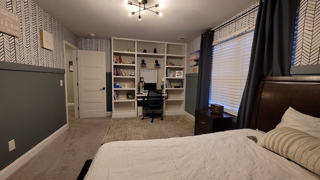 bedroom with carpet floors