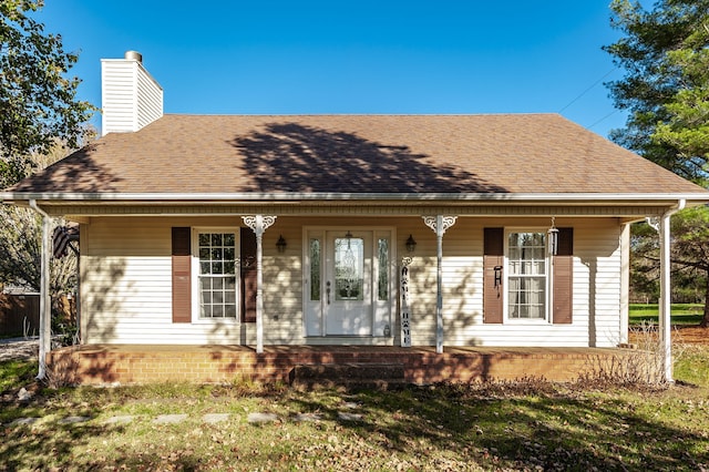 view of front of property with covered porch