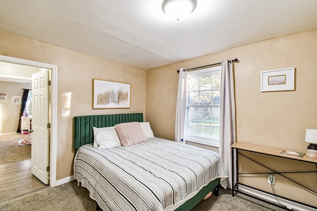 bedroom with carpet floors