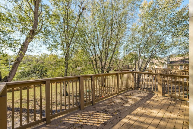 view of wooden deck