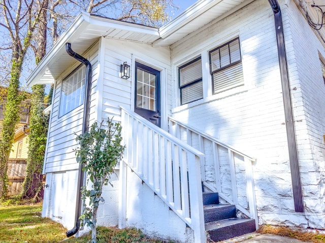 view of doorway to property