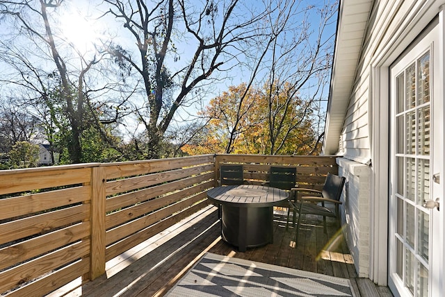 view of wooden deck