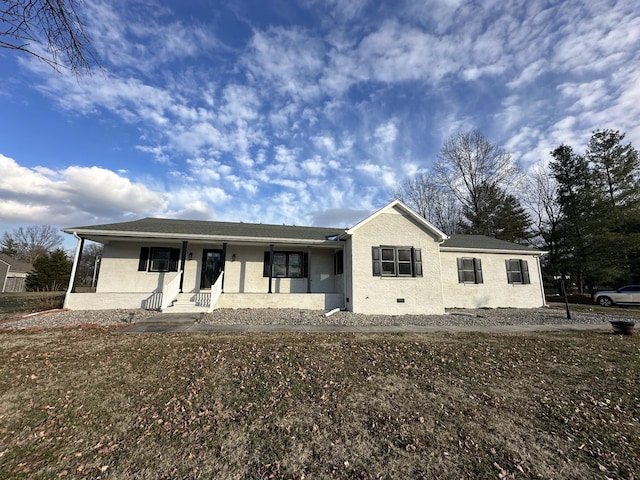 view of front of property with a porch