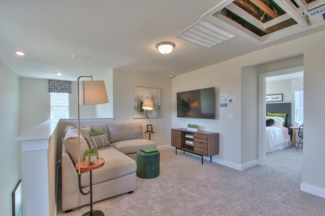 view of carpeted living room