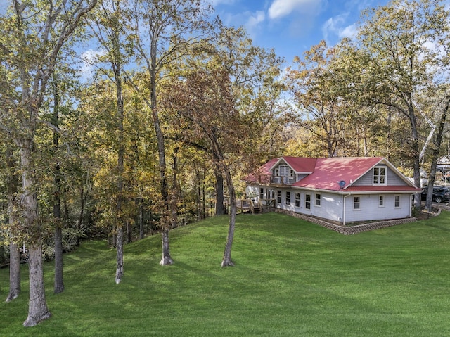 exterior space with a front lawn