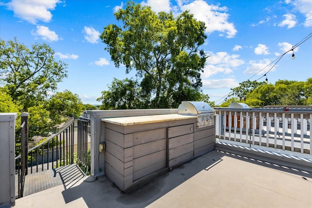 view of patio / terrace with grilling area and area for grilling