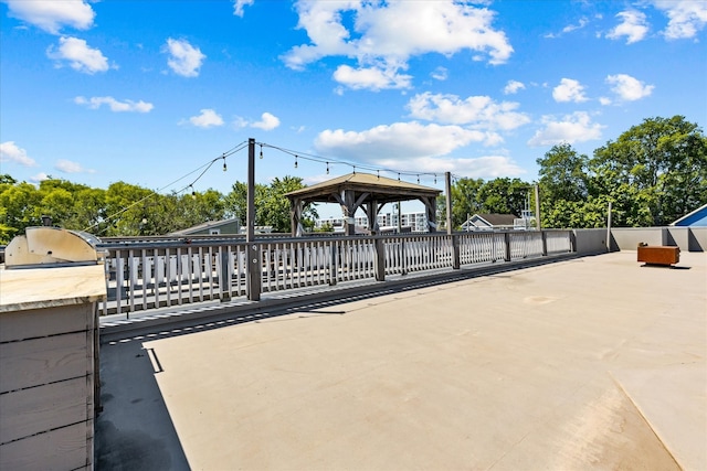 view of gate with a gazebo