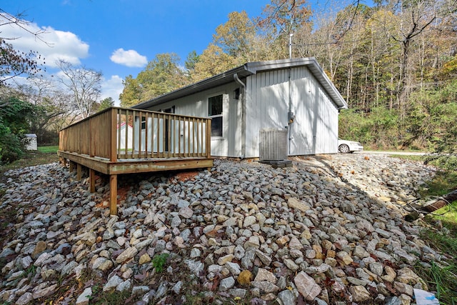 exterior space with a wooden deck