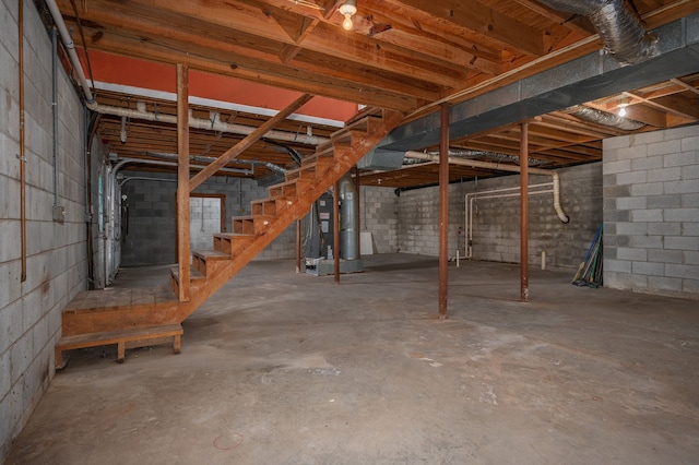 view of basement