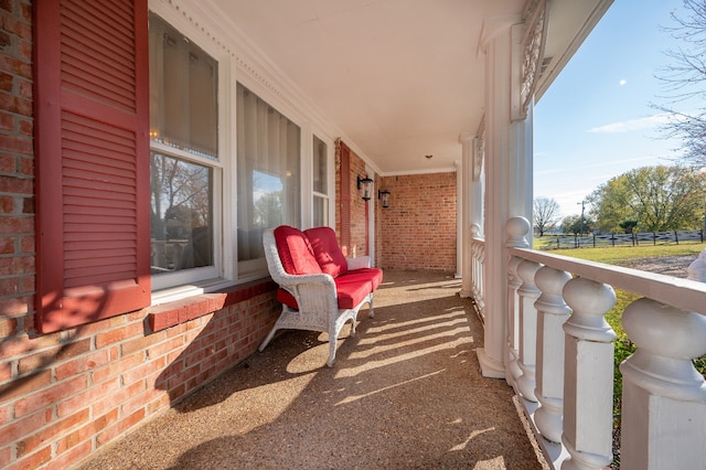 balcony with a porch