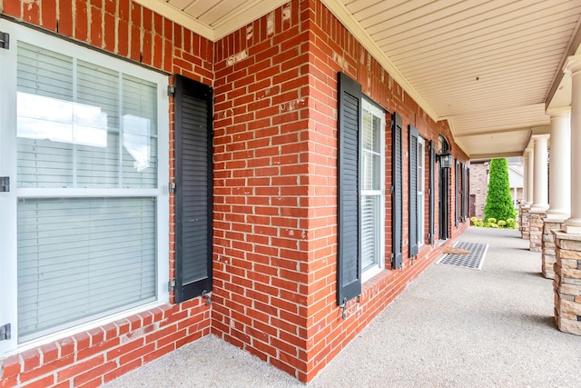 view of patio with a porch