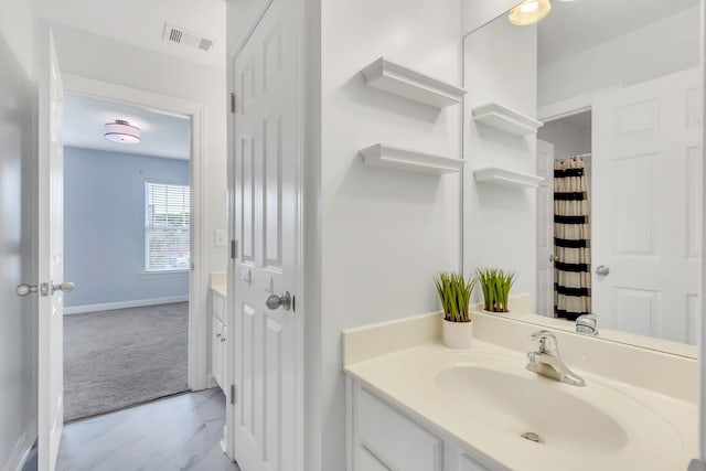 bathroom featuring vanity