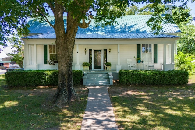 view of front of house with covered porch