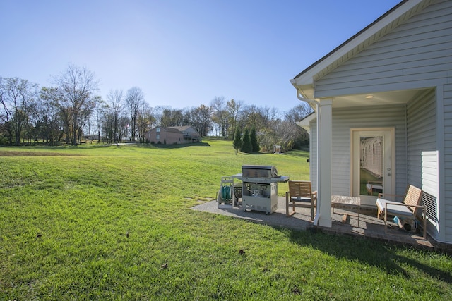 view of yard with a patio