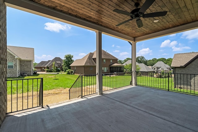 132 Aarons Cress Blvd, Hermitage, TN 37076 - view of patio with a residential view and a ceiling fan