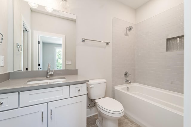 132 Aarons Cress Blvd, Hermitage, TN 37076 - full bathroom featuring vanity, shower / washtub combination, and tile patterned flooring