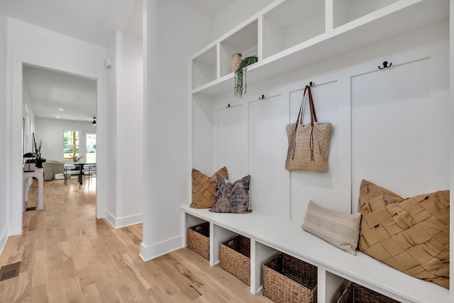 mudroom featuring hardwood / wood-style flooring