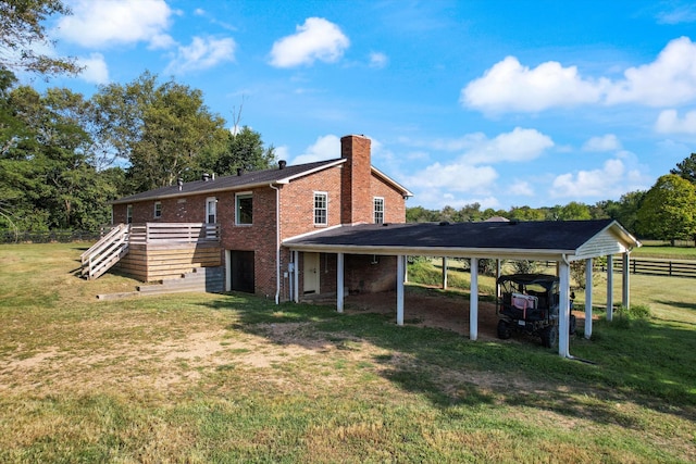 2105 52e Hwy, Portland, TN 37148 - back of house with a chimney and brick siding