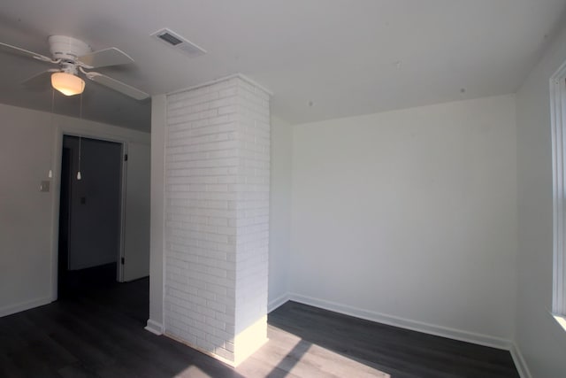 60 Riddle Rd, Shelbyville, TN 37160 - empty room featuring dark wood-type flooring and a ceiling fan