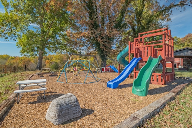 view of jungle gym