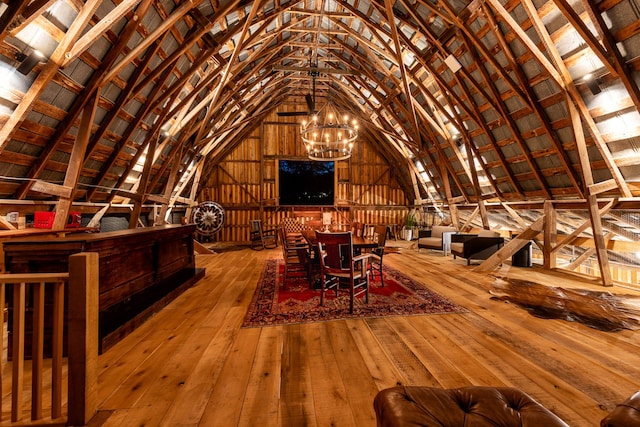 view of unfinished attic