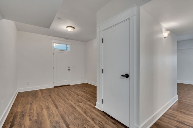 interior space featuring wood-type flooring