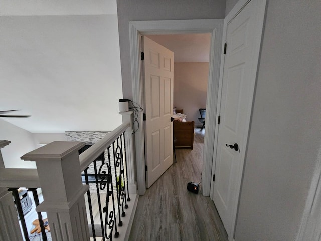 hall featuring hardwood / wood-style floors