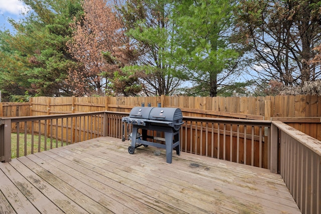 deck with grilling area