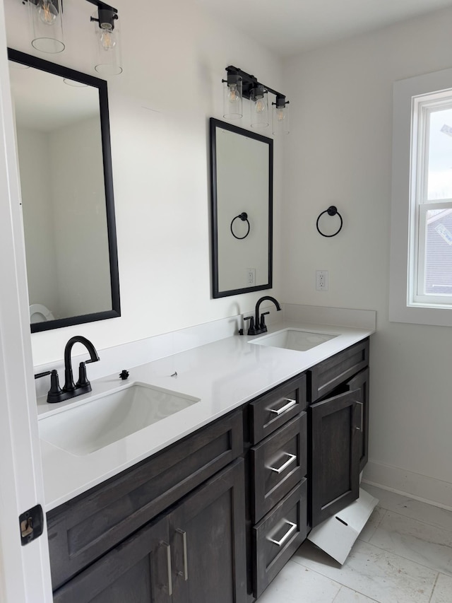 bathroom with vanity