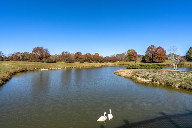 view of water feature