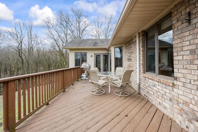 view of wooden deck